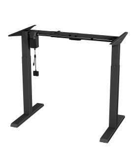 Biurko elektryczne regulacja wys. Ergo Office, max wys 123cm, max - 70 kg, bez blatu do pracy stojąco siedzącej, czarne, ER-403B