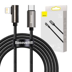 Kabel USB-C do Lightning kątowy Baseus Legend Series, PD, 20W, 2m (czarny)