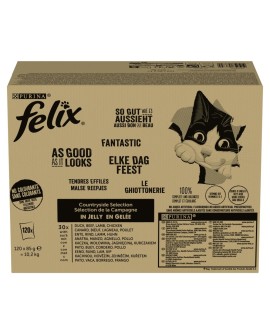 PURINA FELIX FANTASTIC Mix Wiejskie smaki 120x85g