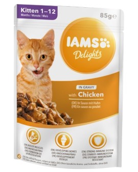 IAMS Delights bogata kurczaka w sosie 85g kocięta