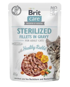 BRIT Care Cat Sterilized Rabbit Pouch - mokra karma dla kota - 85 g