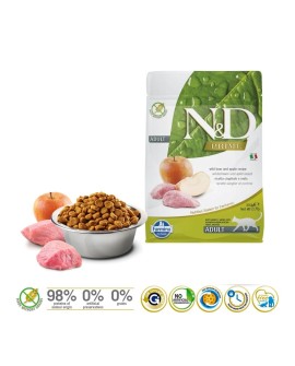FARMINA N&D Prime Cat Boar and Apple Adult - sucha karma dla kota - 300 g