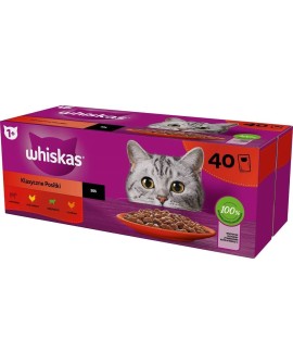WHISKAS Saszetki drób,jagnię,woł dla kota 40x85g