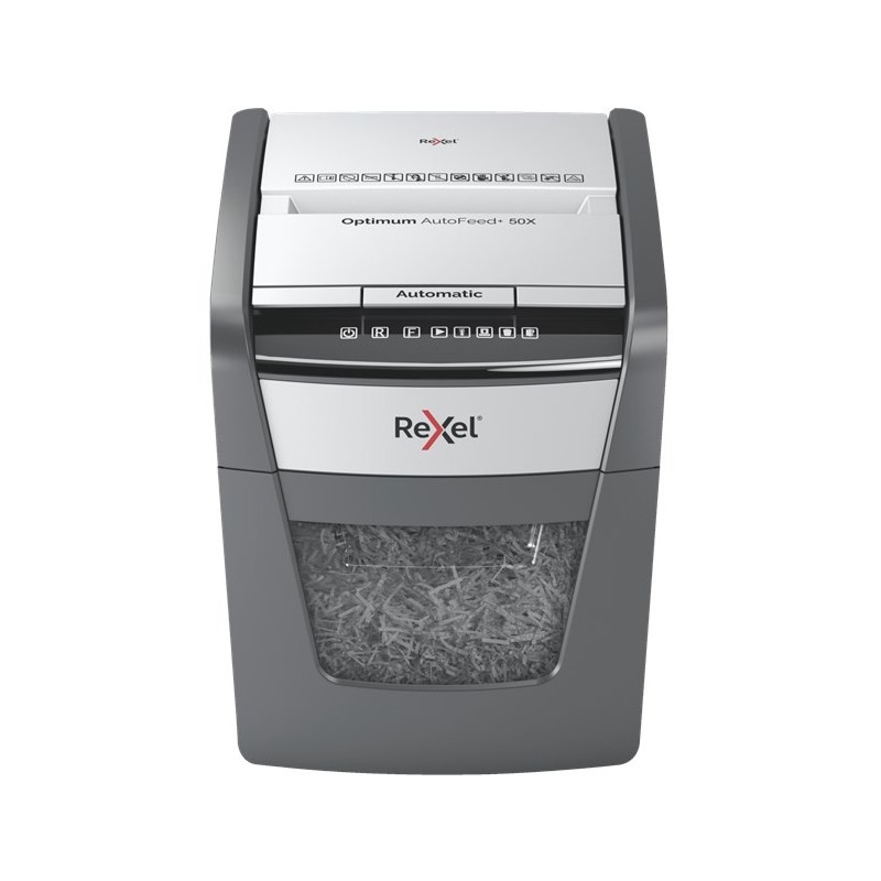 Rexel Niszczarka Optimum AutoFeed+ 50X, (P-4), 50 kartek, 20 l kosz