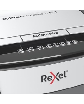 Rexel Niszczarka Optimum AutoFeed+ 50X, (P-4), 50 kartek, 20 l kosz