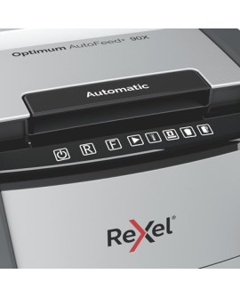 Rexel Niszczarka Optimum AutoFeed+ 90X, (P-4), 90 kartek, 34 l kosz