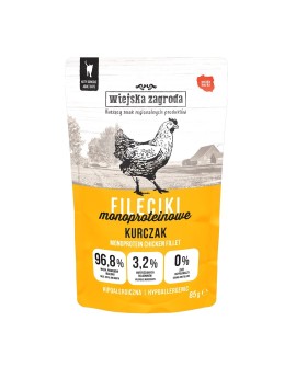Wiejska Zagroda Karma mokra dla kota Fileciki Kurczak (dorosły) 85g (12 szt/op)