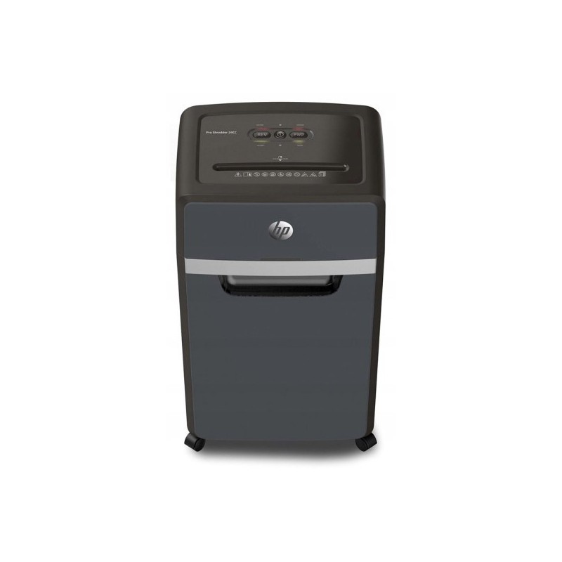 HP Niszczarka PRO SHREDDER 24CC, ścinki, P-4, 24 kart., 30l, ciemnoszara