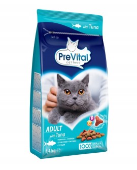 PREVITAL tuńczyk karma sucha dla kotów 1,4kg