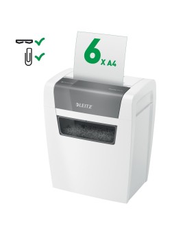Leitz Niszczarka IQ Home, P4, 6 kartek, 15 l kosz