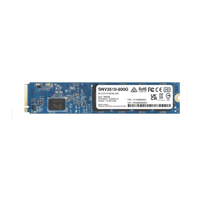 Dysk SSD Synology Plus Series 800GB M.2 (22x110) NVMe PCIe 3.0x4 SNV3510-800G (DWPD 0.7)