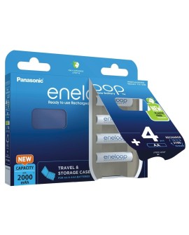PANASONIC ENELOOP AA 2000mAh 4 szt + CASE