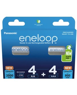PANASONIC ENELOOP ZESTAW 4x AA 2000mAh + 4x AAA 800mAh