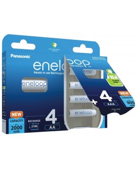PANASONIC ENELOOP ZESTAW 4x AA 2000mAh + 4x AAA 800mAh