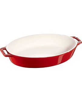 Owalny półmisek ceramiczny Staub - 2.3 ltr, Czerwony