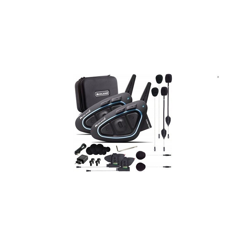 Interkom motocyklowy Midland BTX2 PRO S LR-TWIN na 2 kaski