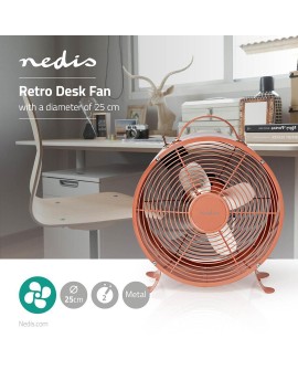 Nedis FNCL10PK20 wiatrak domowy Różowy