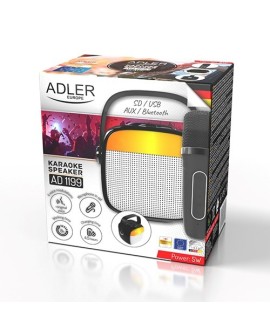 Adler AD 1199 black Głośnik do karaoke z mikrofonem - SD/USB/AUX/Bluetooth