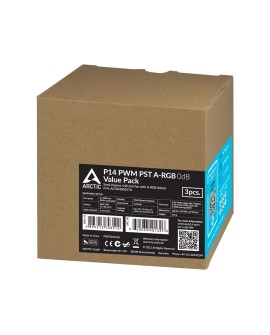 Wentylator ARCTIC P14 PWM PST A-RGB LED BK VALUE PACK 3szt zestaw