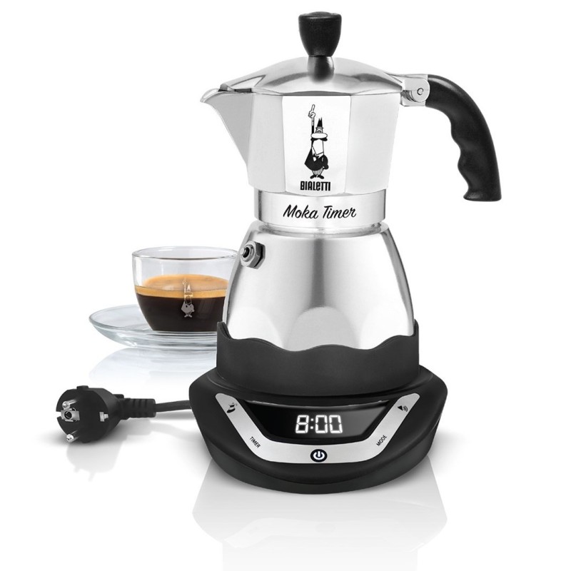 Kawiarka elektryczna BIALETTI Moka Timer (365 W kolor srebrny) (WYPRZEDAŻ)