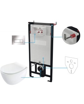 Zestaw WC podtynkowy 6 w 1