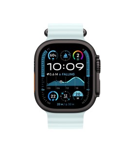 Apple Watch 49mm Ice Blue Ocean Band Extension - Black Titanium Finish