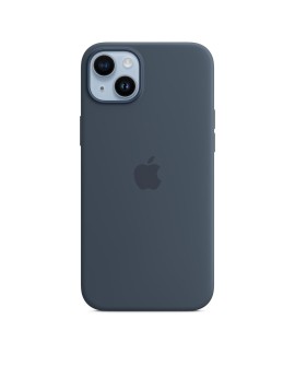 Apple Original iPhone 14 Plus Silikon Case mit MagSafe Sturmblau