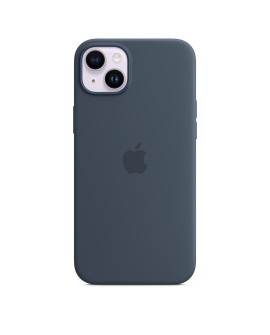 Apple Original iPhone 14 Plus Silikon Case mit MagSafe Sturmblau