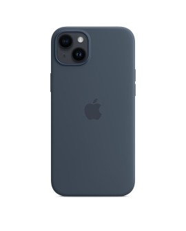 Apple Original iPhone 14 Plus Silikon Case mit MagSafe Sturmblau