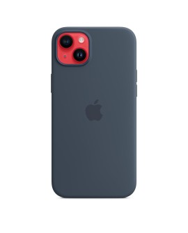 Apple Original iPhone 14 Plus Silikon Case mit MagSafe Sturmblau