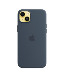 Apple Original iPhone 14 Plus Silikon Case mit MagSafe Sturmblau