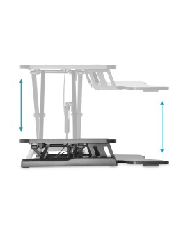 Ergonomiczna nakładka na biurkopowierzchnia: 950x615x106-460mm regulowana