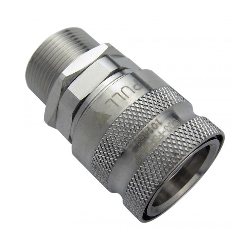 Koolance QD3 Schnellverschluss mit Schott gerade weiblich auf G1/4 Zoll IG - no-spill, Silber