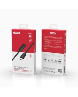 UNITEK PRZEDŁUŻACZ USB-C 10GBPS 4K 60HZ PD 20V/5A