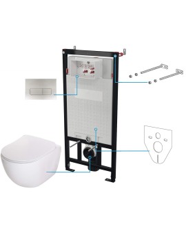 Zestaw WC podtynkowy 6 w 1