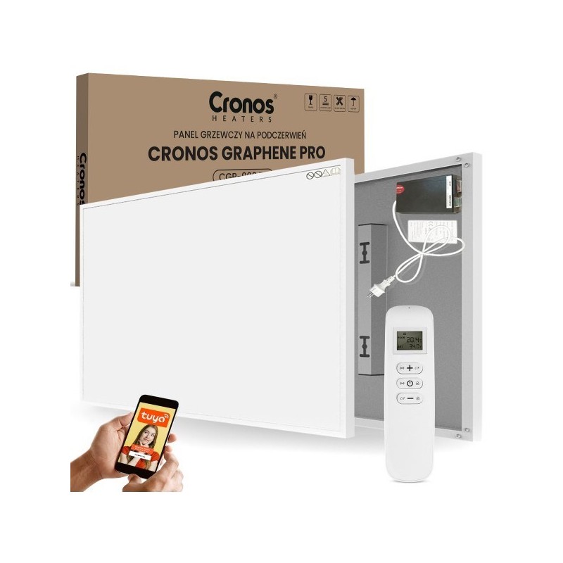 Promiennik podczerwieni Cronos Grafen Pro CGP-700TWP 700W z WiFi i pilotem (WYPRZEDAŻ)