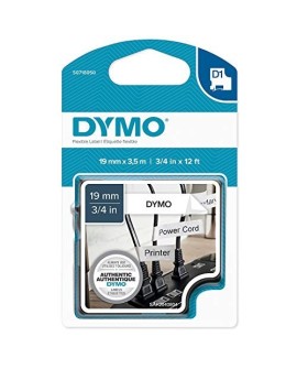 DYMO D1 - Durable Etykiety -Czarno na białym - 19mm x 5.5m