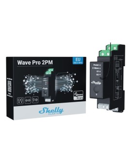 Shelly Qubino Wave Pro 2PM? przekaźnik zasilający Czarny