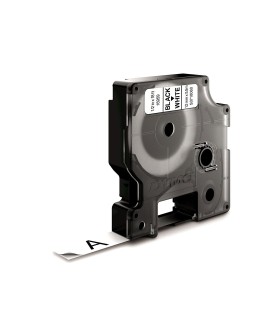 TAŚMA DYMO D1-12MM X 5,5M POLIESTROWA TRWAŁA CZARNY/BIAŁY