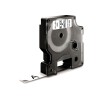TAŚMA DYMO D1-12MM X 5,5M POLIESTROWA TRWAŁA CZARNY/BIAŁY