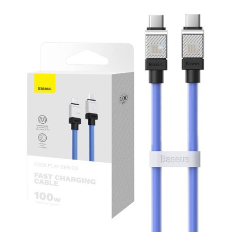 Kabel USB-C do USB-C Baseus CoolPlay 100W 1m (niebieski)