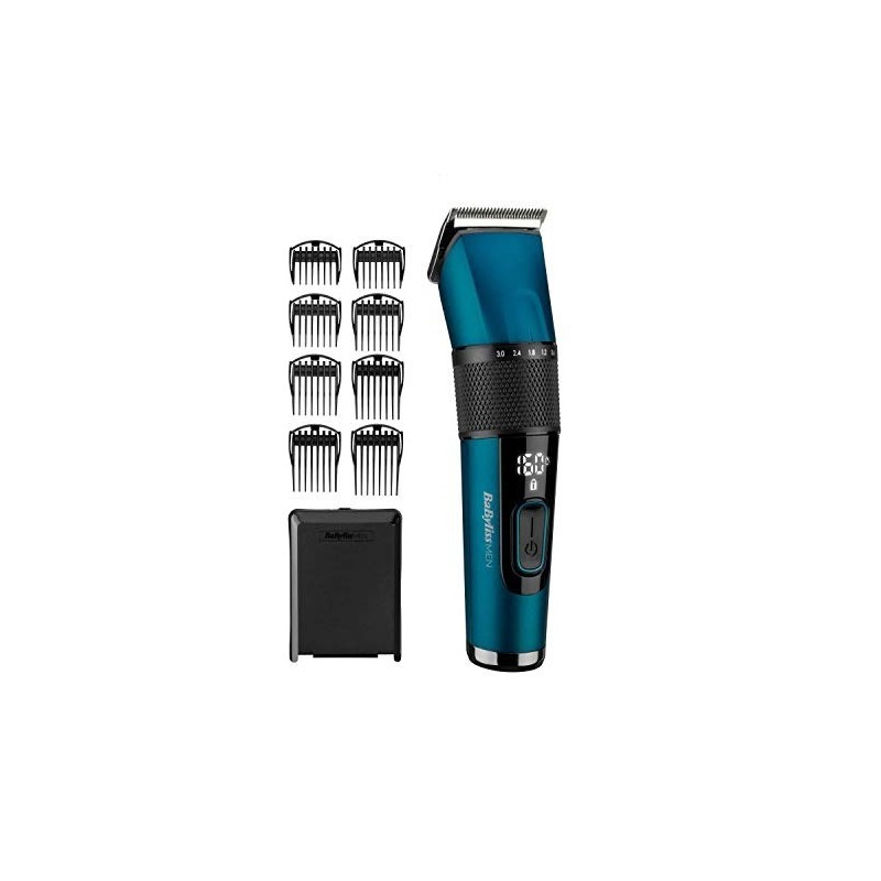 BaByliss Japanese Steel Digital Hair Clipper Czarny, Morski 45 Litowo-jonowa (Li-Ion)