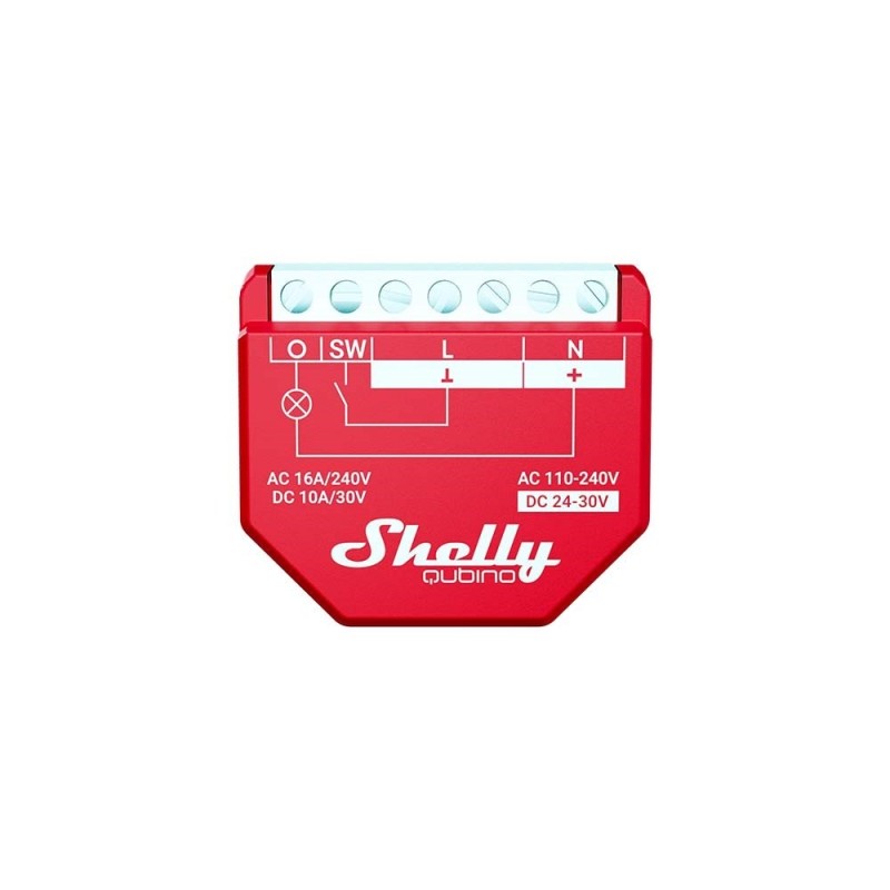 Shelly Qubino Wawe 1PM Mądry przełącznik Czerwony