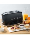 Toster Smeg TSF02BLEU czarny 4 kromek, metalowa obudowa