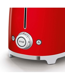 Smeg TSF01RDEU toster 6 2 kaw. 950 W Czerwony