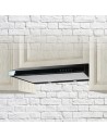 Okap podszafkowy AKPO WK-7 K GLASS 60 CZARNY/CZARNE SZKŁO (600mm kolor czarny) (WYPRZEDAŻ)