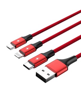 UNITEK PRZEWÓD USB 3IN1CHARGING (C,LIGHTNING,MUSB)
