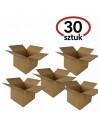KARTON KLAPOWY, pudełko zrobione z tektury 3W 3 warstwowej, kolor szaro/brązowy, 200X200X200mm + BIGA 155 320G/M2 30 SZTUK