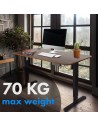 Biurko stolik Ergo Office elektryczna regulacja wysokości, do pracy stojąco siedzącej, max wys 114cm, ER-451