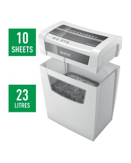 Leitz Niszczarka IQ Home Office P4, 10 kartek, 23 l kosz